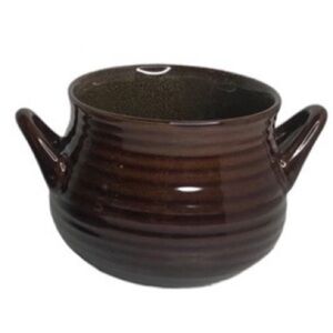 Crate & Barrel Brunswick Brown Bowl  w/handles in EUC